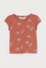 上海童装女童宝宝棉质蝴蝶，黄色汗布印花短袖，t恤21