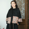 布衣美人原创复古文艺，棉麻印花外套中式女士，冬装民族风中国风棉衣