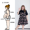 小个子显高短袖碎花裙胖莹莹大码女装胖mm遮肚子拼接假两件连衣裙
