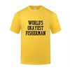 父亲节礼物钓鱼新奇创意T恤男宽松短袖 Worlds Okayest Fisherman