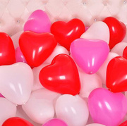爱心气球2.2g加厚婚庆用品爱心形气球婚房婚礼布置装饰心型亚光球
