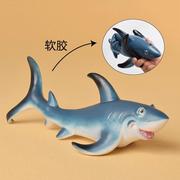 海洋动物体玩具软胶可爱鲨鱼具乌龟鳄鱼型企鹅软玩海2616洋动物模