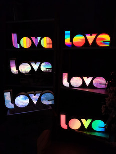 LOVE霓虹灯彩灯情人节求婚室内布置后备箱惊喜生日卧室装饰氛围灯