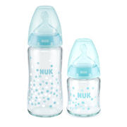 德国nuk玻璃宽口径奶瓶，120ml240ml婴幼儿，初生新生儿宝宝0-18个月