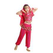 高档短袖雪纺裤儿童印度印度舞舞蹈服装女演出服少儿新疆舞表