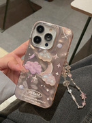 个性可爱云朵iphone14ProMax手机壳11小清新粉色12软胶苹果13 Pro保护套挂绳