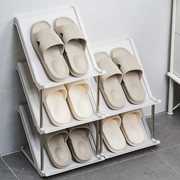 日本可叠加收纳鞋架门口整理鞋托家用塑料组合鞋架分层多层小鞋柜
