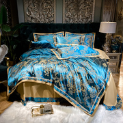定制欧式床上用品贡缎四件套被套，全棉床单结婚庆床品4件套1.8米2.