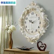 欧式钟表挂钟客厅个性创意装饰挂表静音石英钟卧室大气家用时钟