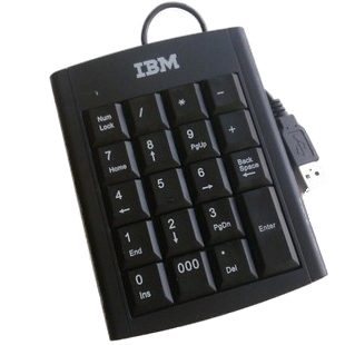 ibm有线数字小键盘电脑，外接usb巧克力键盘银行，财务出纳键盘免切换