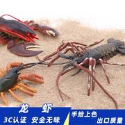 大号仿真大龙虾模型玩具静态塑料实心海洋动物摆件儿童生日礼