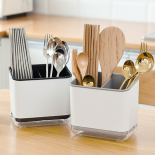 放筷子收纳盒沥水筷子笼家用厨房台面快子，筷子筒餐具筷勺子收纳盒