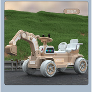 儿童电动车挖掘机玩具车双人可坐大人男女孩遥控工程车超大号挖机