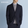 ERDOS 男装丝毛混纺休闲西装春夏藏蓝色平驳领西服商务通勤百搭