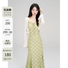 一颗小野莓法式吊带连衣裙，女夏季韩系时尚气质，百搭格子显瘦长裙子