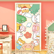 网红儿童卧室公主房间布置装饰男女孩床头墙面背景门上贴纸画改造