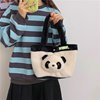2023卡通可爱立体熊猫头(熊猫头，)女手提包，时尚流行挎包创意女生手机包