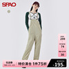 SPAO女士背带裤春季休闲宽松工装背带长裤SPTCC37S22