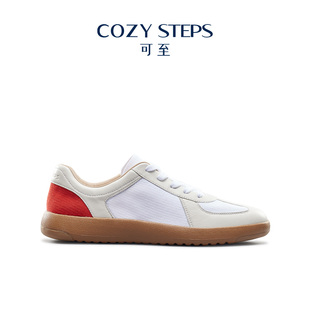 COZYSTEPS可至春季休闲撞色平底单鞋系带运动板鞋男式德训鞋 5147