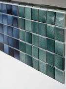 自然渐变蓝方块马赛克墙砖卫生间厨房阳台吧台全瓷瓷砖防滑耐磨30