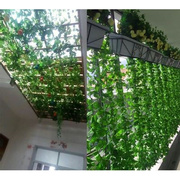 植物墙面假花饭店塑料叶子藤条，欧式电视墙，复古管道绿萝挂墙装修