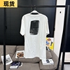 VC 东京蓝瓶子咖啡着黑莓手机 宽松圆领白色T恤女