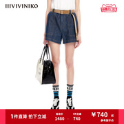 iiivivinikoxssg联名合作系列休闲工装，感牛仔短裤子女c321849221c