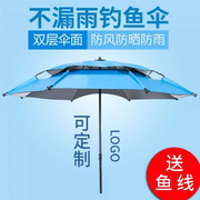 户外钓鱼伞2.2米2.4米钓伞万向防雨大雨伞，防晒太阳伞折叠遮