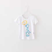 儿童韩版短袖t恤米，宝宝童装夏款上衣韩版童装女童卡通全棉汗衫