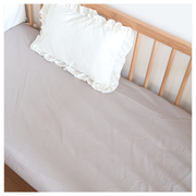 白灰素色婴儿床垫罩纯棉宝宝床床笠床单，婴幼儿床垫套保护套