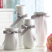 白色花瓶陶瓷创意时尚现代简约日式风格小号家居家饰干花插花花器