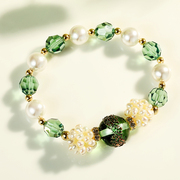 奥地利水晶手链琉璃珠手串小众，设计感淡水珍珠，森系清新手饰品礼物