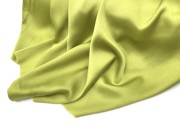 微弹力抗皱垂顺光泽秋香黄绿色(黄绿色)薄款麻纱缎布料礼服汉服衬衫面料
