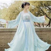 汉服女成人月夜古装服创意刺绣先期女装四件套襦裙中国风套装