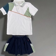 幼儿园园服夏季短袖班服套装小学生英伦风校服六一儿童表演服