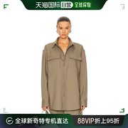 香港直邮潮奢off-white女士斜纹布，军装风衬衫，式衬衫omes005f2
