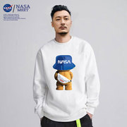 NASA MEET联名款卫衣男女同款纯棉圆领秋冬季潮牌情侣长袖上衣服