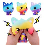 .Kawaii Cat Squeeze Toys Squishi Toy Gradient Color Animal S