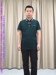 修身短袖T恤男 粘纤+棉 普洛克24夏 商务休闲 墨绿色针织衫