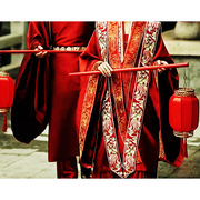 大红色手提汉服灯笼明制宋制婚纱照，拍摄道具中式古典风灯笼结婚