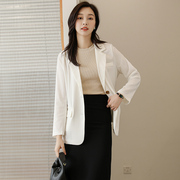 薄款白色小西装外套女棉麻休闲夏季韩版设计感亚麻防晒西服女