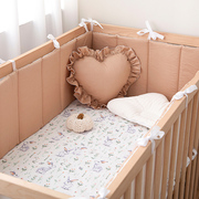 厂婴儿床床围防撞软包围挡宝宝，床围护栏儿童，拼接床笠一片式纯棉新