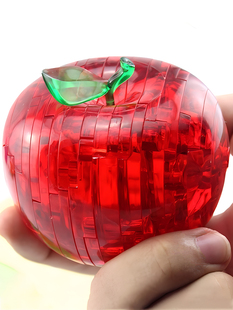 圣诞节新年礼物水晶拼图装模型DIY积木苹果益智力玩具生日礼物