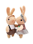 可爱兔子情侣毛绒玩具一对布娃娃，小白兔公仔玩偶，女孩睡觉床上抱枕