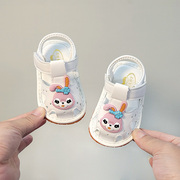 夏季女宝宝凉鞋叫叫鞋0-1-2岁软底婴儿鞋幼儿防滑防踢卡通学步鞋