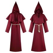 万圣节死神cosplay服装五鬼服中世纪修士，袍僧侣服巫师牧师cos服
