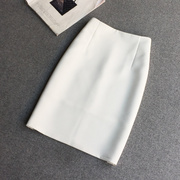 白色半身裙夏薄款2023年气质中长款一步裙女职业，高腰包(高腰包)臀裙子