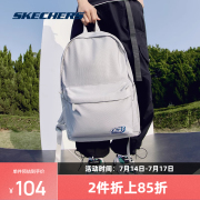 斯凯奇男女款双肩包学生高中生书包红色运动旅行运动背包电脑包