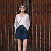 梦的马夏季波(夏季波)西米亚镂空罩衫针织，薄款防晒长袖宽松慵懒小众设计