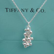 Tiffany Tiffany uva de plata 925 collar de cuentas de base de uva de plata 925